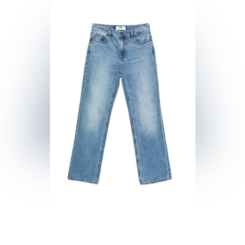 Stradivarius Teen Mid-Wash Straight Leg Jean Sz. 4